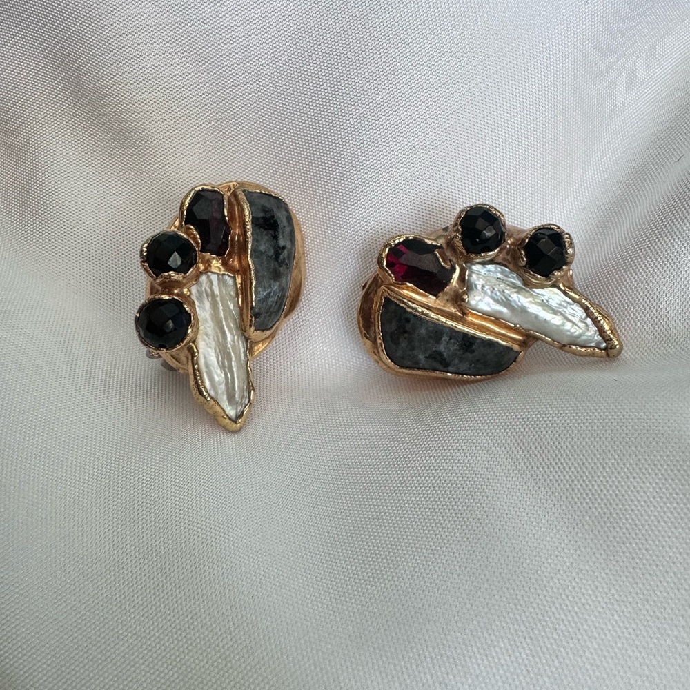 Vintage clips Art Deco Kay earings
